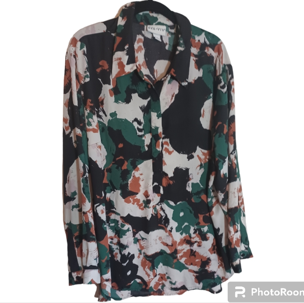 Ava & Viv Blouse Size 2X